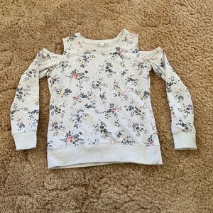 Floral warehouse one off the shoulder crew